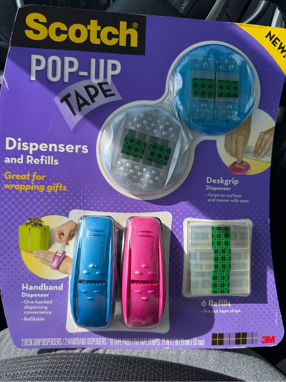 Scotch Pop-Up Tape Dispensers & Refills — Blue and Pink